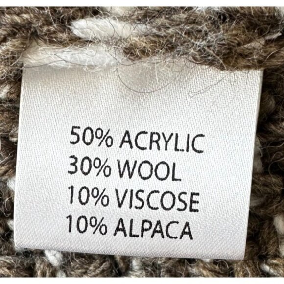 Lineamaglia Wool Alpaca Dolman Open Front Cardigan Women Size Medium Brown Italy - Picture 6 of 9